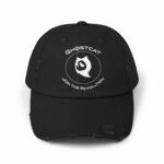 Black Unisex Distressed Cap